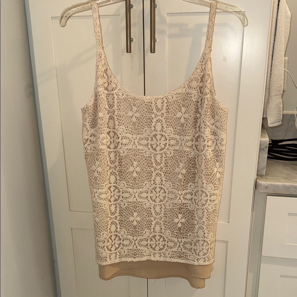 CAbi Cream Lace Camisole Top